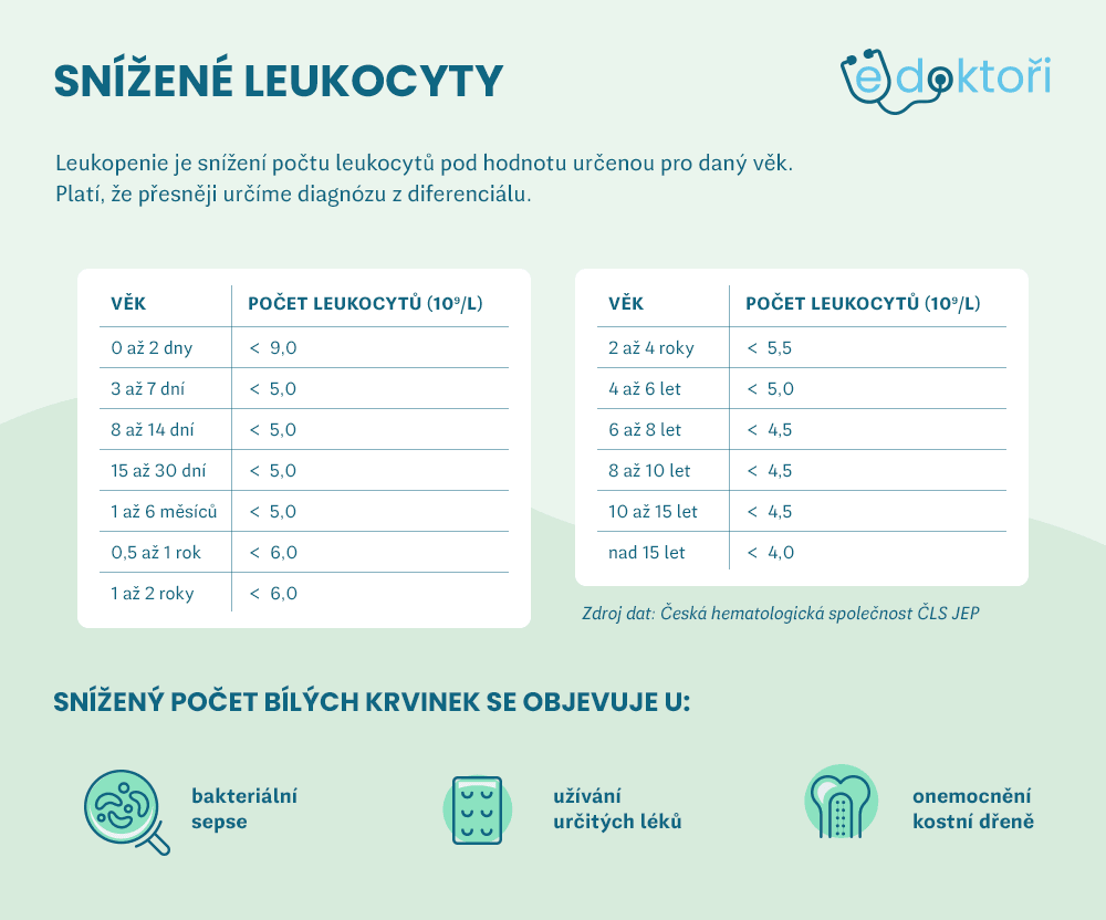 Autor: Redakce eDoktoři Snížené leukocyty