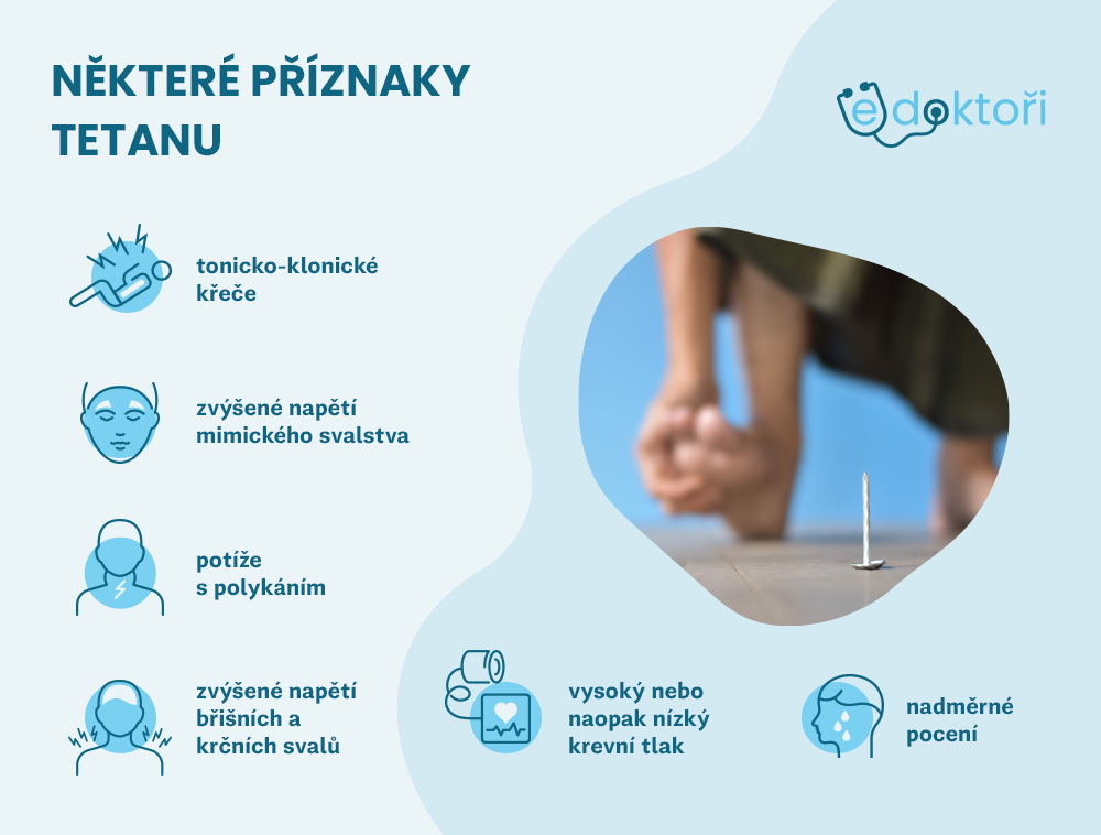 Příznaky tetanu