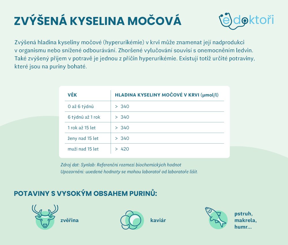 Zvýšená kyselina močová