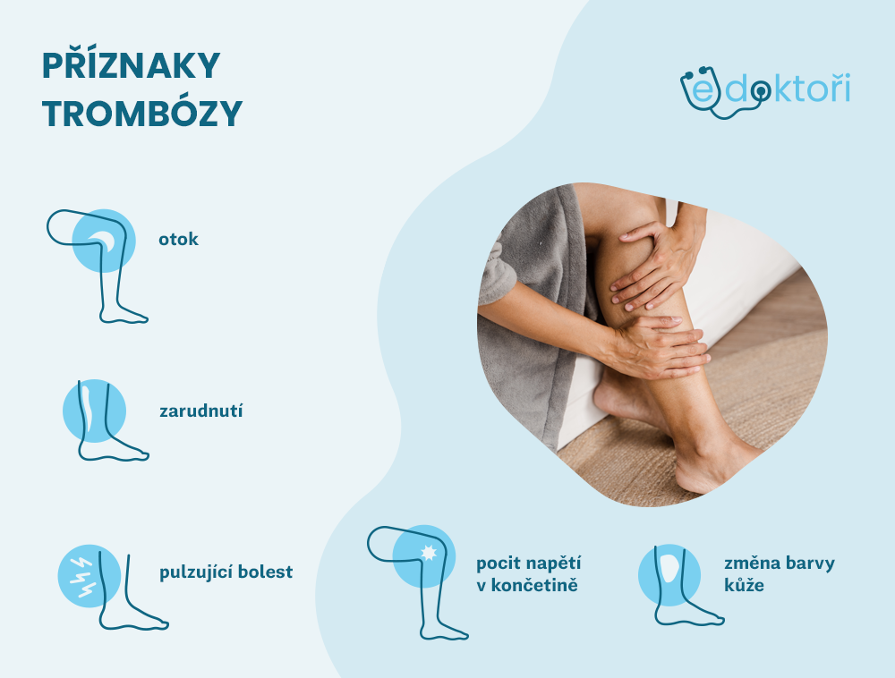 příznaky trombózy
