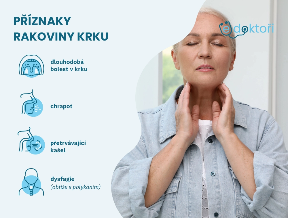 Rakovina krku příznaky