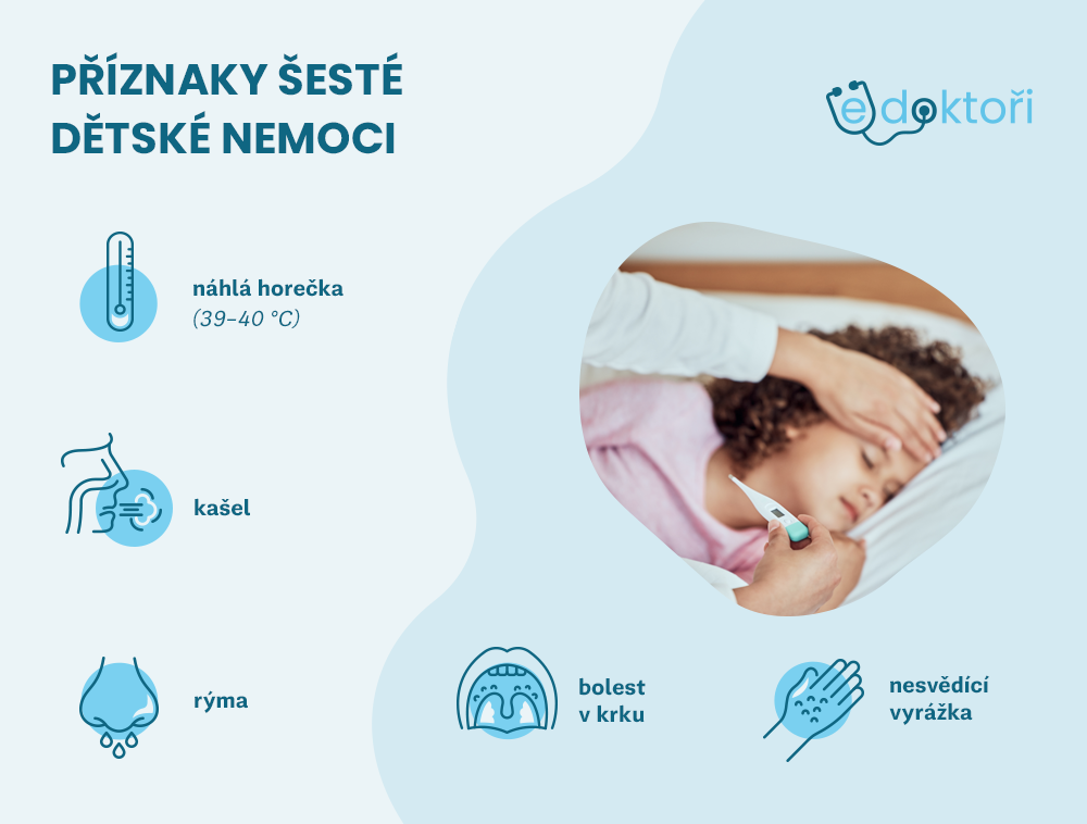 Příznaky šesté dětské nemoci